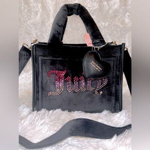 Juicy Couture Rhinestone Logo Shoulder Bag – NWT